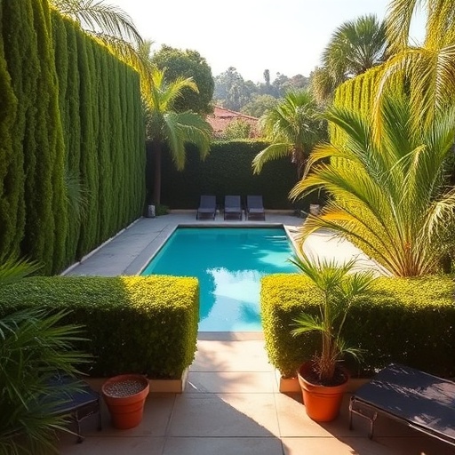 Backyard Pool Landscaping for Privacy