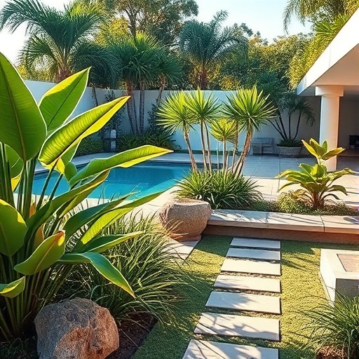 Modern Backyard Landscaping Ideas with Pool