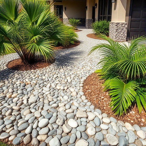 Transform Your Front Yard with This Stunning DIY Pebble Garden Idea!