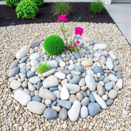 step by step Transform Your Front Yard with This Stunning DIY Pebble Garden Idea