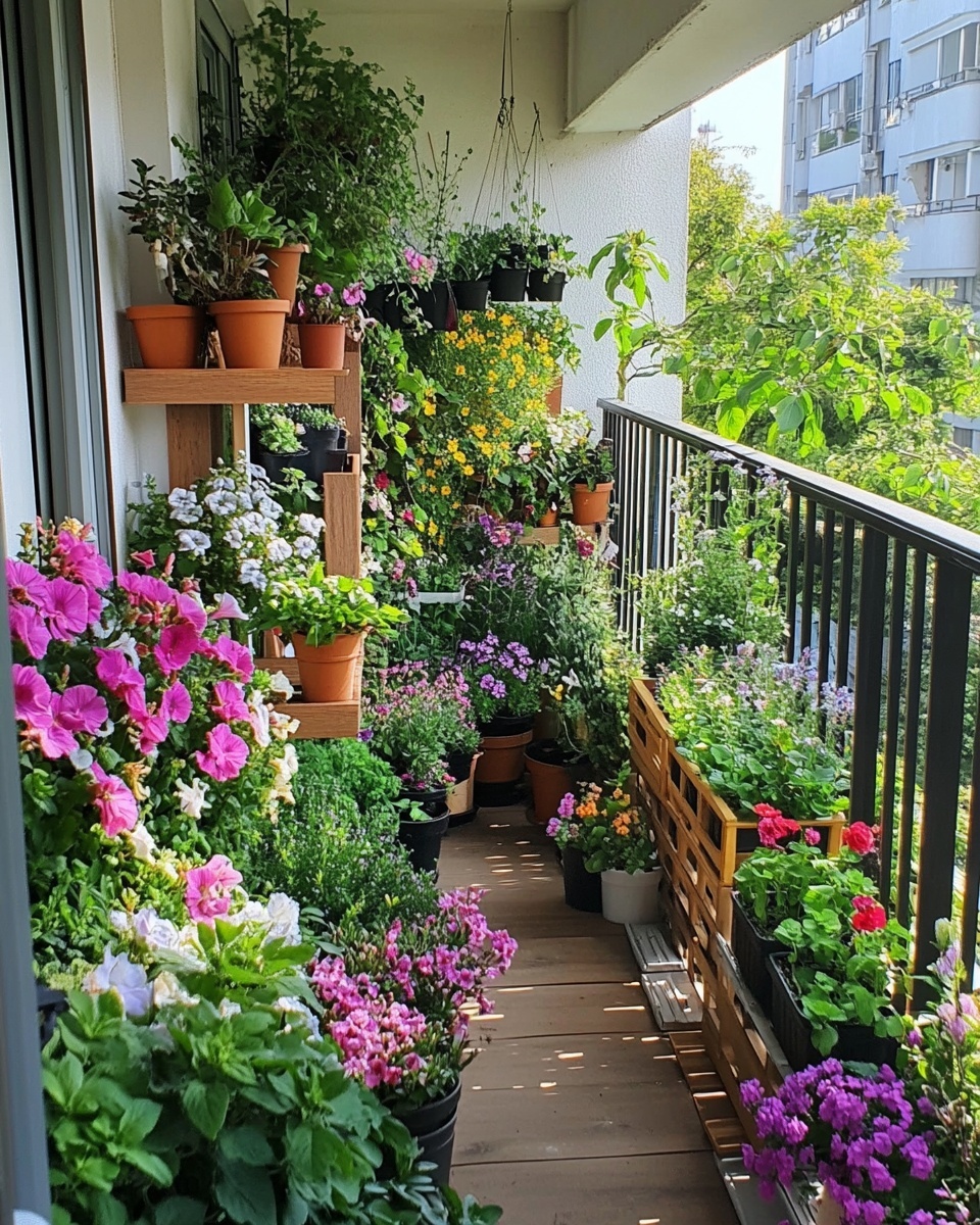 1 Flower Garden Balcony Ideas Small Space Blooms