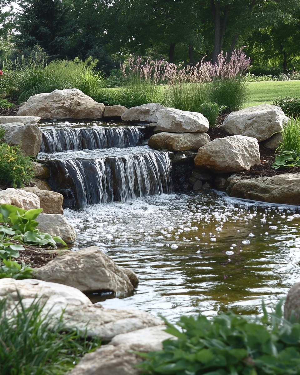 1 Garden Waterfall Enchanting Ideas for Your Eden